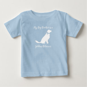 Camiseta De Bebé Golden Retriever Dog Baby Shower Blue Boy