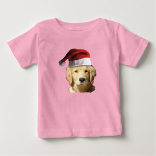 Camiseta De Bebé Golden Retriever Santa Claus