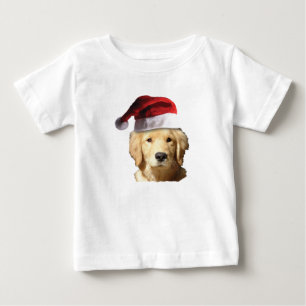 Camiseta De Bebé Golden Retriever Santa Claus