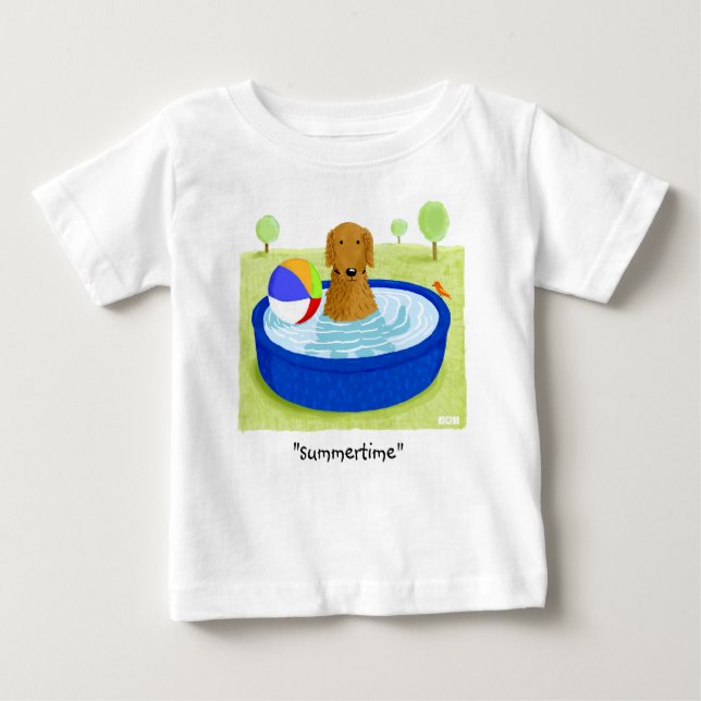 Camiseta De Bebé Golden retriever "verano " (Anverso)