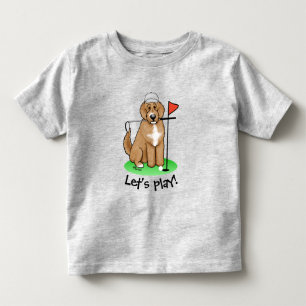 Camiseta De Bebé Goldendoodle Perro Jugando Golf (rojo whmk2) Diver