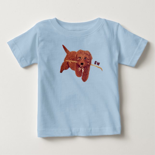 Camiseta De Bebé Goldie Golden Doodle Boy (Anverso)