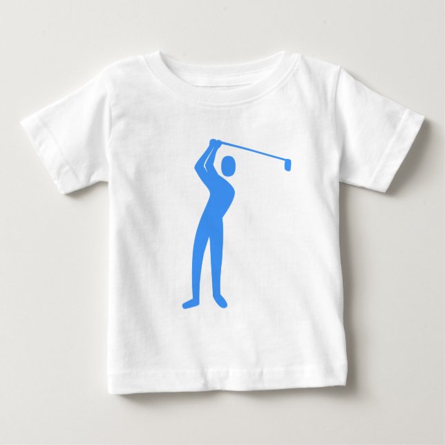 Camiseta De Bebé Golf: Baby Blue (Anverso)