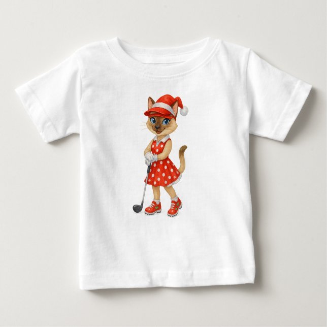 Camiseta De Bebé Golf Christmas themed for Cat Lovers (Anverso)