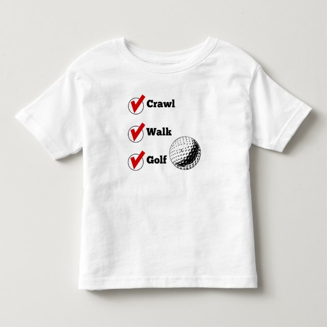 Camiseta De Bebé Golf del paseo del arrastre (Anverso)
