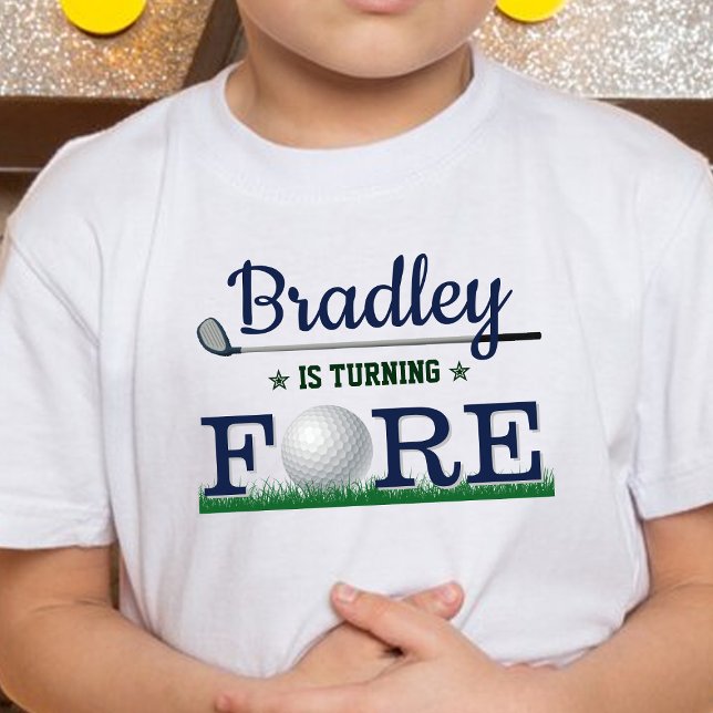 Camiseta De Bebé Golf Fore 4º cumpleaños (Subido por el creador)