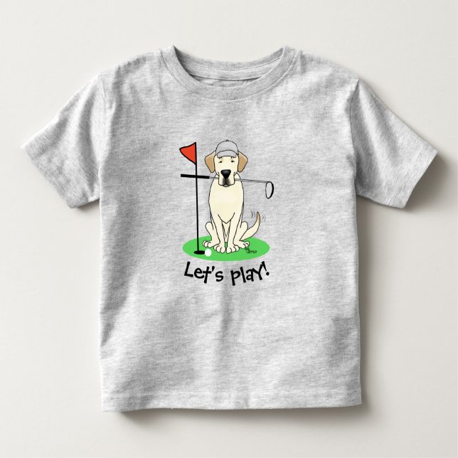 Camiseta De Bebé Golf golf Amarillo Laboratorio Labrador Perro recu (Anverso)
