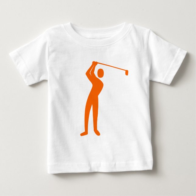 Camiseta De Bebé Golf: Naranja (Anverso)