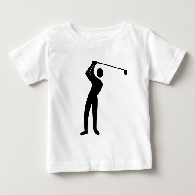 Camiseta De Bebé Golf - Negro (Anverso)