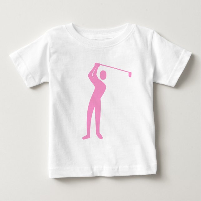 Camiseta De Bebé Golf - Rosa (Anverso)