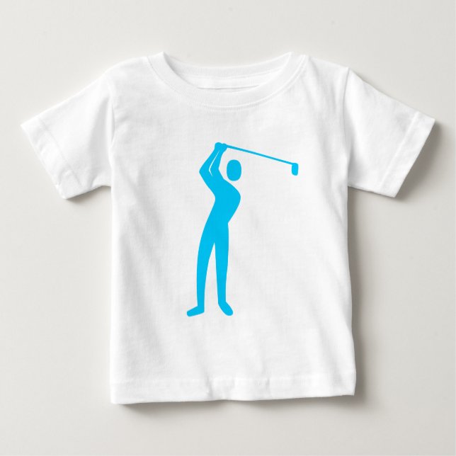 Camiseta De Bebé Golf: Sky Blue (Anverso)