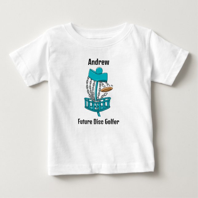 Camiseta De Bebé Golfer de disco futuro (Anverso)