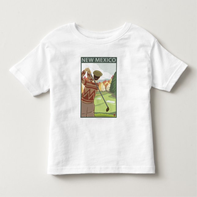 Camiseta De Bebé Golfista SceneNew México (Anverso)