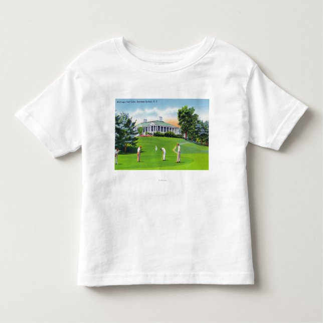 Camiseta De Bebé Golfistas en escena de los campos de golf de (Anverso)