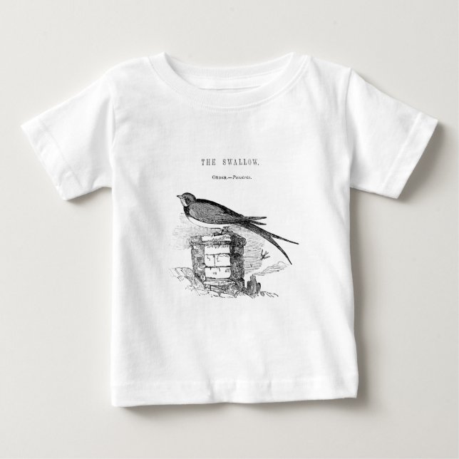Camiseta De Bebé Golondrina vintage (Anverso)