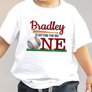 Camiseta De Bebé Golpear al Gran Béisbol el primer cumpleaños