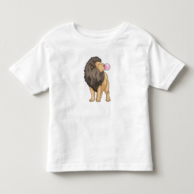 Camiseta De Bebé Goma de mascar león (Anverso)