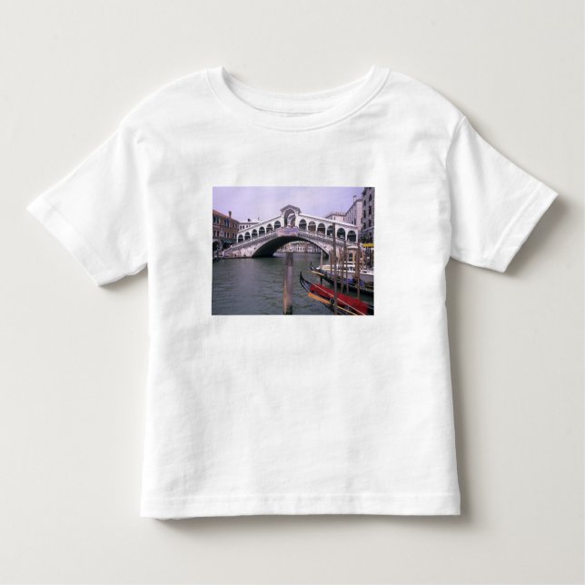 Camiseta De Bebé Góndolas y turistas cerca del puente de Rialto (Anverso)