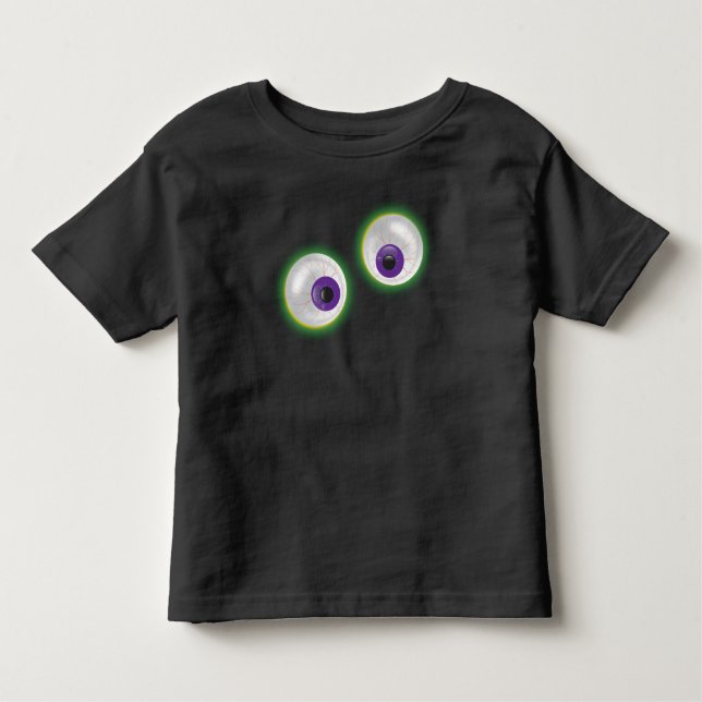 Camiseta De Bebé Goofy Personalizado Ghost Eyeballs Eyes Halloween (Anverso)