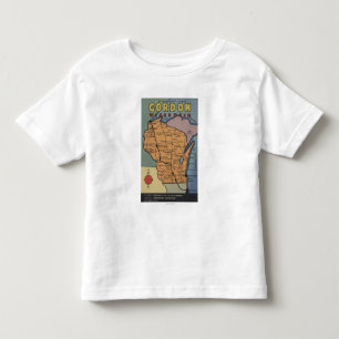 Camiseta De Bebé Gordon, Wisconsin - escenas grandes de la letra
