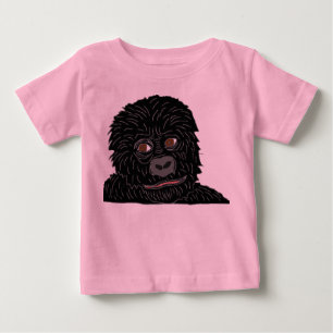 Camiseta De Bebé gorila del bebé con del gorila de la pata la part