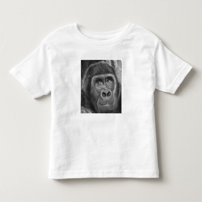 Camiseta De Bebé Gorilla sucking fingers T-shirt 2指しゃぶりのゴリラ (Anverso)