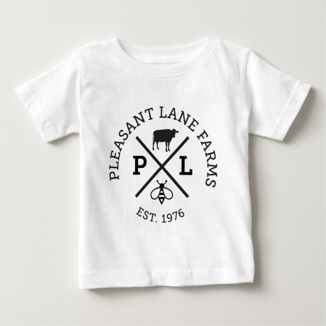Camiseta De Bebé Gorra agradable de granjas de Lane (Anverso)