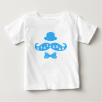 Gorra Azul Mustache Casual Baby Boy T-Shirt