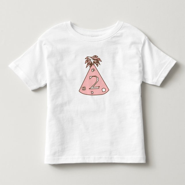 Camiseta De Bebé gorra DE CUMPLEAÑOS DE 2 AÑOS DE EDAD - ROSA (Anverso)