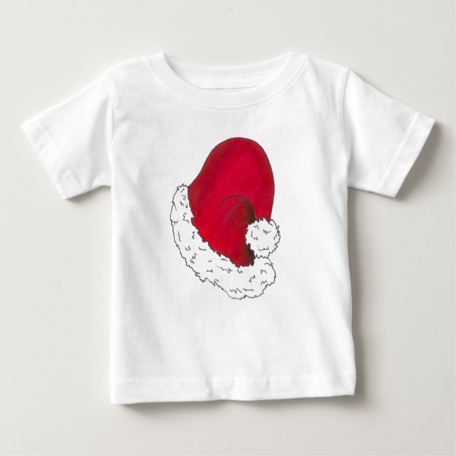 Camiseta De Bebé Gorra de Papá Noel Feliz Navidad Navidad (Anverso)