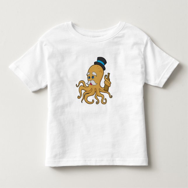 Camiseta De Bebé Gorra Octopus Gentleman (Anverso)