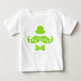 Camiseta De Bebé Gorra Verde Mustache Casual Baby Boy T-Shirt