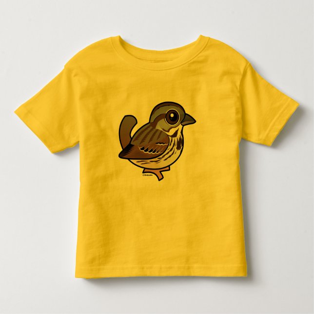 Camiseta De Bebé Gorrión de canción de Birdorable (Anverso)