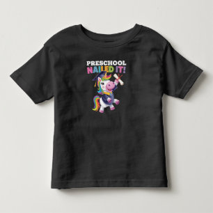 Camiseta De Bebé Gorrito de Graduación de Unicornio de Preescolar L
