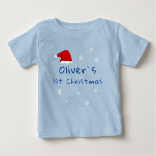 Camiseta De Bebé Gorro de Santa para el Primer Navidad del Bebé Cop