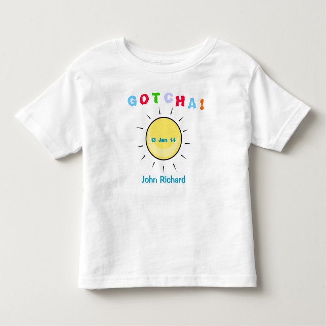 Camiseta De Bebé Gotcha día - diseño de la adopción (Anverso)