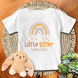 Camiseta De Bebé Gotitas de arcoíris hermanita