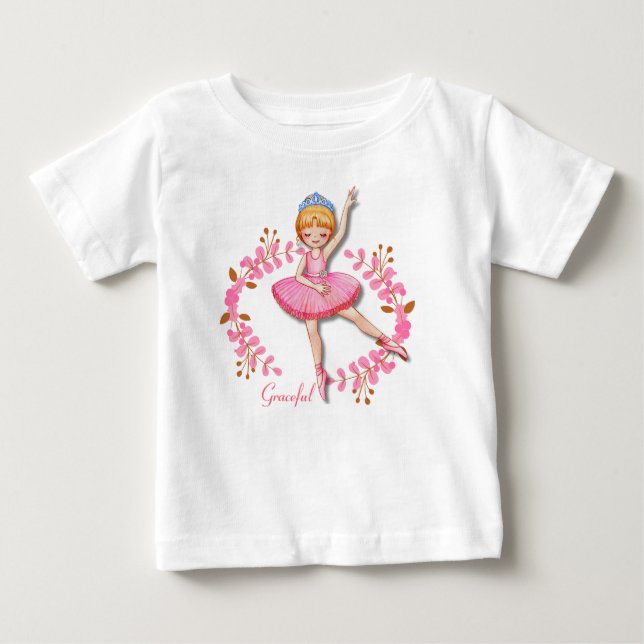Camiseta De Bebé Graceful Ballerina Golden Blonde T-Shirt (Anverso)