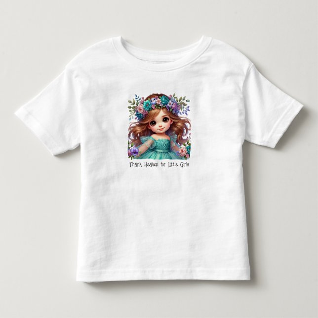 Camiseta De Bebé Gracias al cielo por las niñas pequeñas (Anverso)