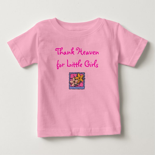 Camiseta De Bebé Gracias al cielo, por las niñas pequeñas (Anverso)
