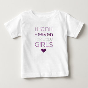 Camiseta De Bebé Gracias al cielo por las niñas pequeñas 02