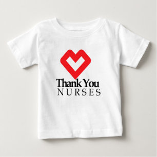 Camiseta De Bebé Gracias Enfermeras Corazón Rojo