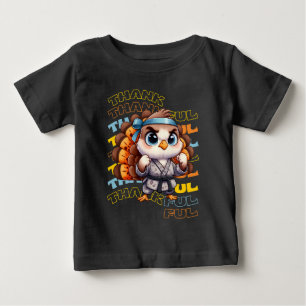 Camiseta De Bebé Gracias Karate Turquía - Gracioso Día de Acción de