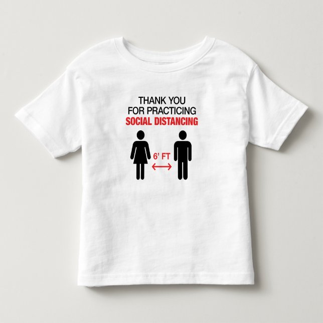 Camiseta De Bebé Gracias Por Practicar La Distancia Social (Anverso)