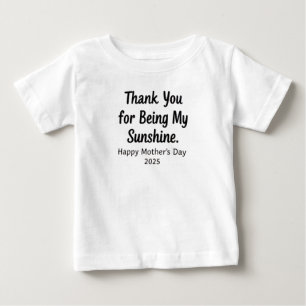 Camiseta De Bebé Gracias por ser mi sol