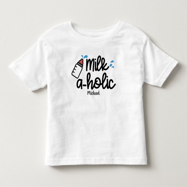 Camiseta De Bebé Graciosa adicción a la leche personalizada