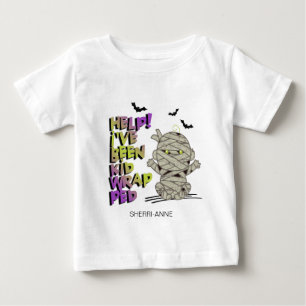 Camiseta De Bebé Graciosa bebé de mamá envuelta infantil Green ID68