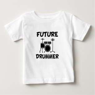 Camiseta de bebé graciosa de Future Drummer