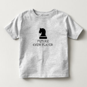 Camiseta de bebé graciosa del jugador de ajedrez f