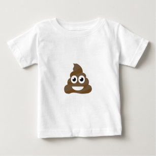 Camiseta De Bebé Graciosa Emoji de Cute Poop